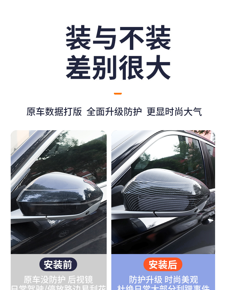 Suitable for Bmw's New 5 Series X3 Black Warrior Rearview Mirror Shell Protective Cover Decorative Blackening Kit Appearance Modification Accessories