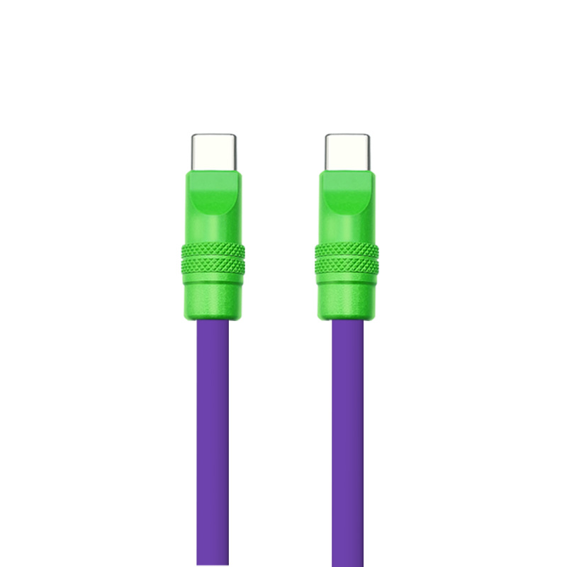 Nueva silicona suave para Apple iphone16 Android 240WPD línea de datos de carga rápida carcasa de aleación de aluminio de color