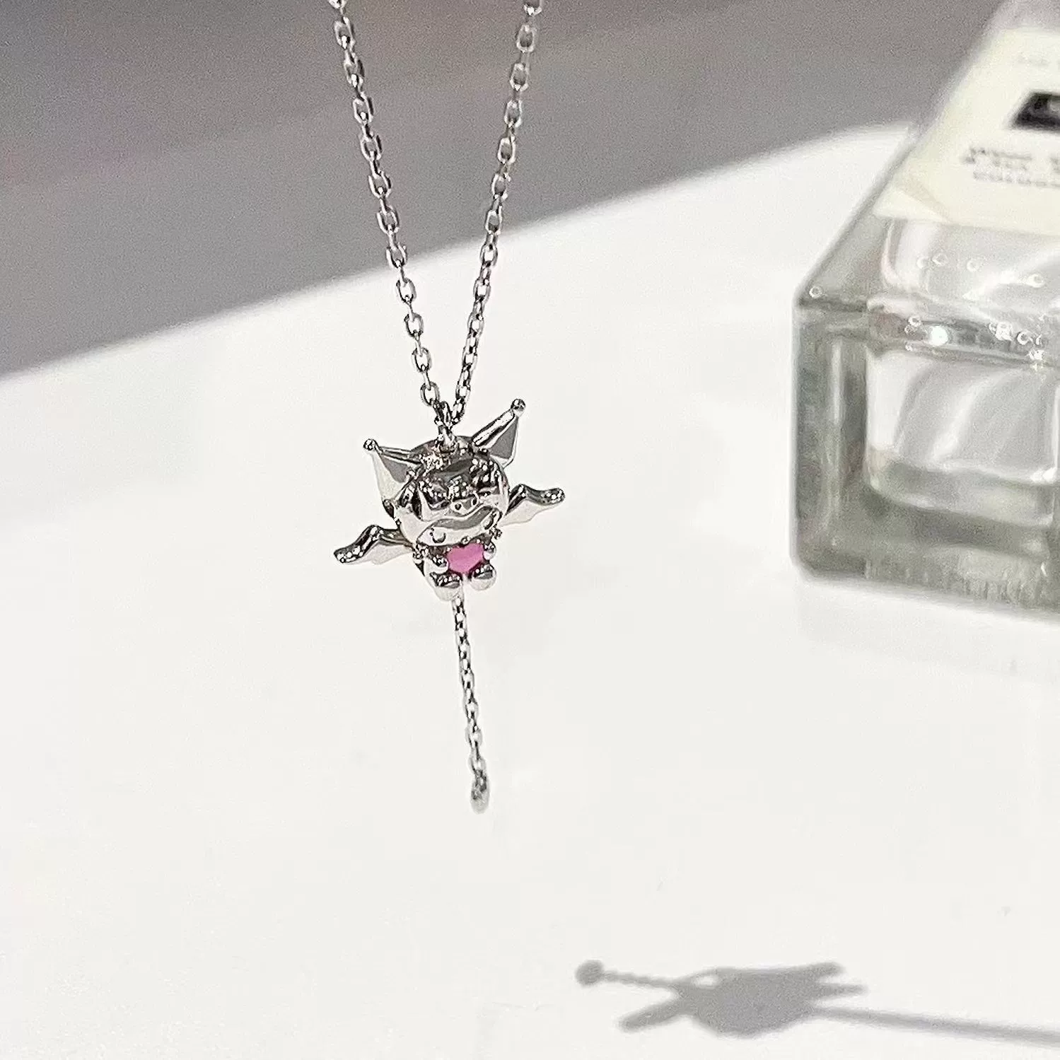 Sanrio, серебряное мультяшное милое ожерелье для друга, подарок на день рождения