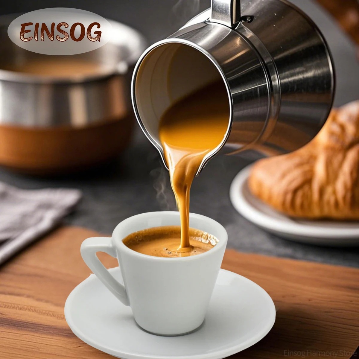60ml Ceramic Espresso Cup with Saucer, Minimalist Pure White Design, Latte Art Milk Tea Cup