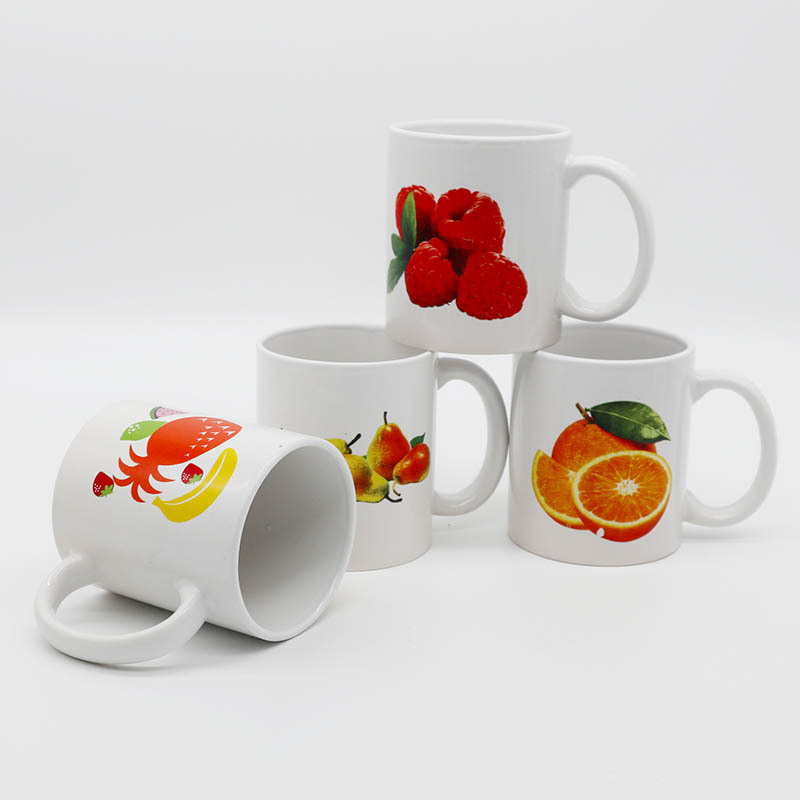 12OZ flor asada taza de cerámica recta taza de cerámica taza de agua creativa taza de leche taza de café al por mayor