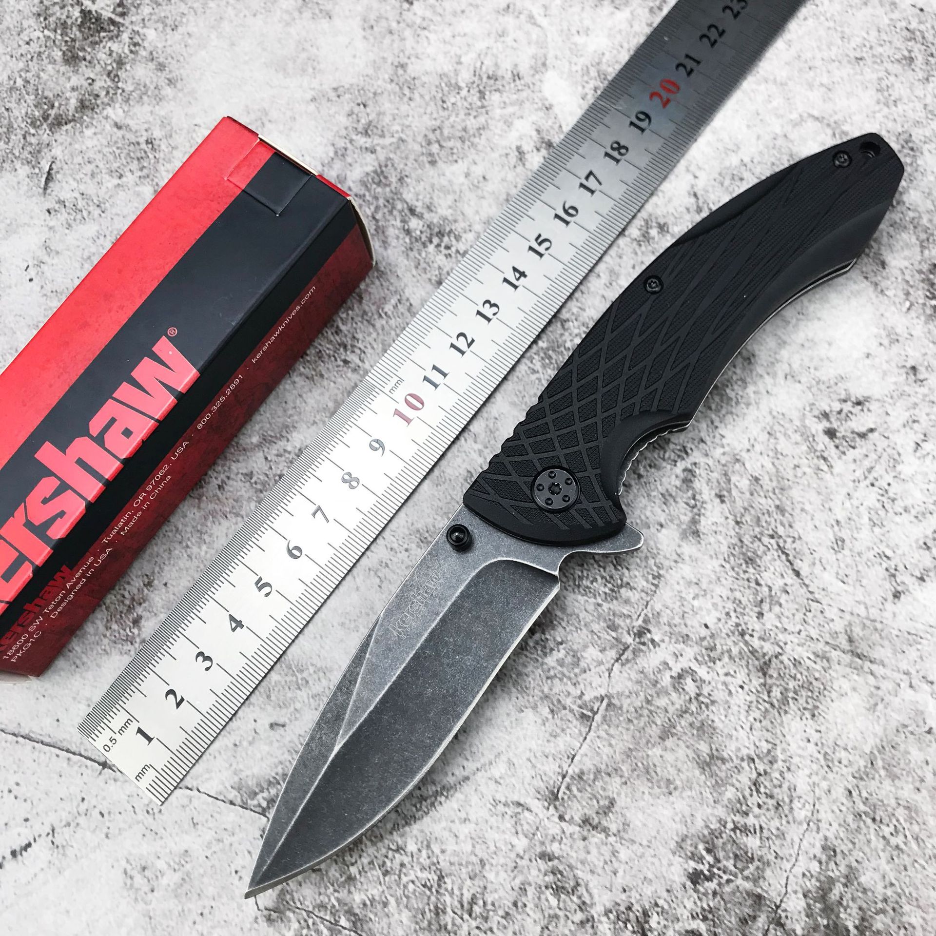 亚马逊热销克肖kershaw1322户外野营随身小刀防身折叠刀水果小刀|ru