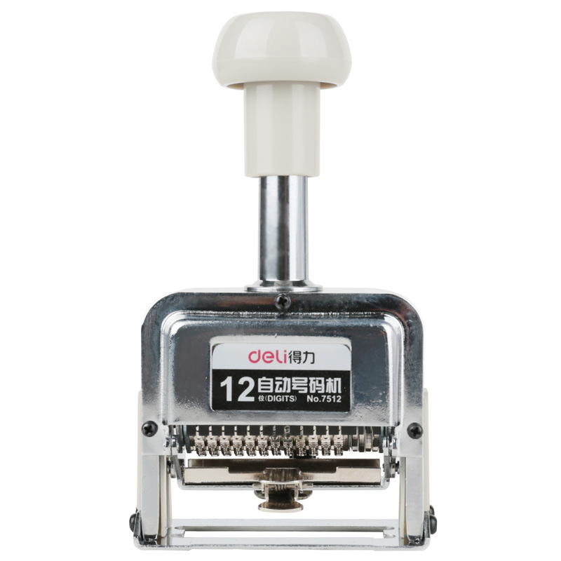 Deli 7506 7507 7508 7509 máquina de marcado automático número digital rotación sello