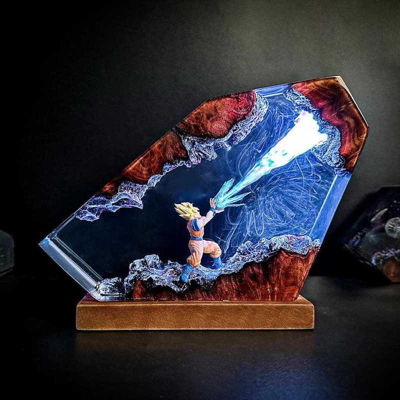 跨境爆款树脂灯Lamp Resin Epoxy手工制作龙珠孙悟空树脂灯礼物|undefined