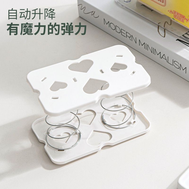 Soporte de resorte para dispensador de papel higiénico, almohadilla de resorte para caja de pañuelos, almacenamiento de papel extraíble, un tirón, un desprendimiento.