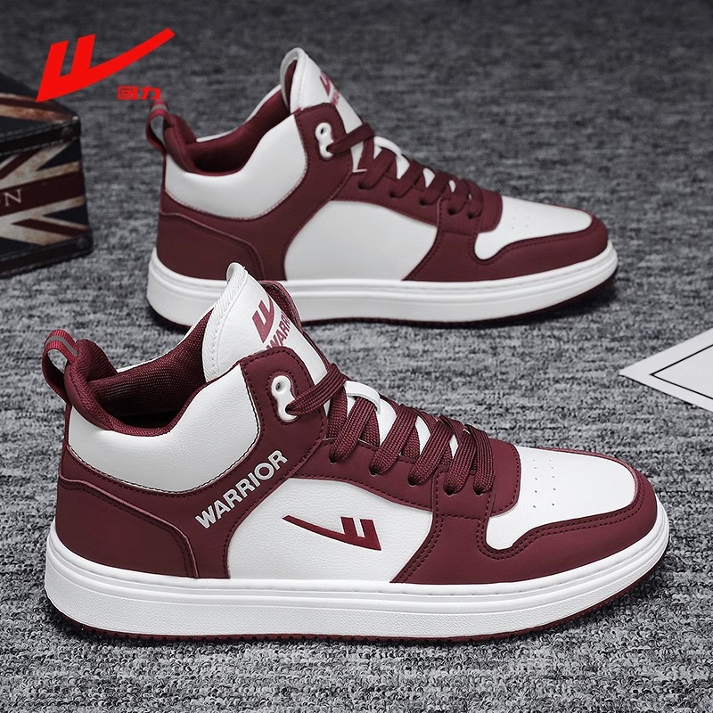 Zapatillas retro de suela gruesa con bloques de color rojo, transpirables y cómodas, zapatillas de moda unisex para parejas.