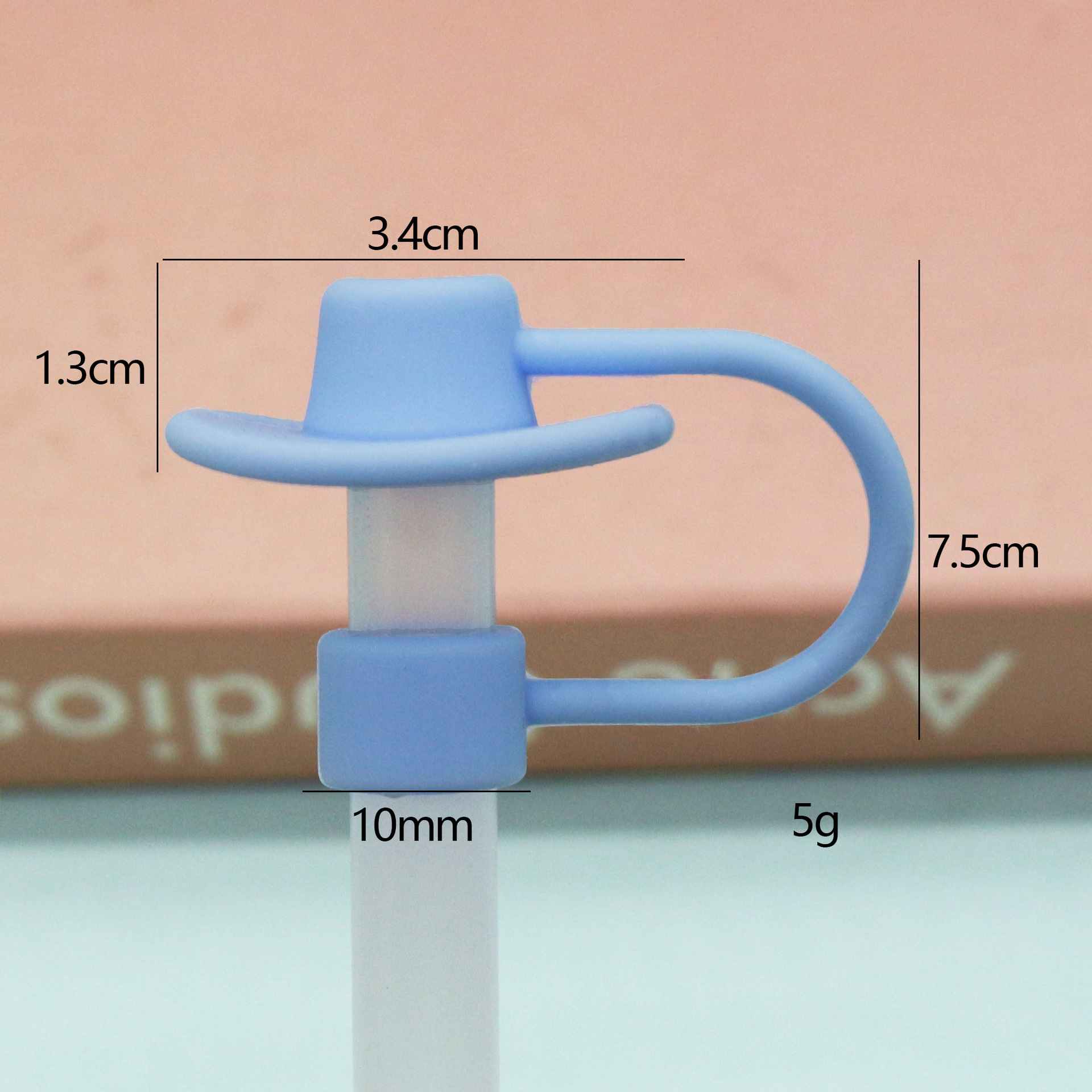 Sombrero vaquero azul de silicona de 10 mm