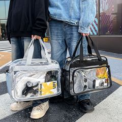 Cross-border transparent PVC travel bag large capacity travel storage bag waterproof fitness bag beach bag