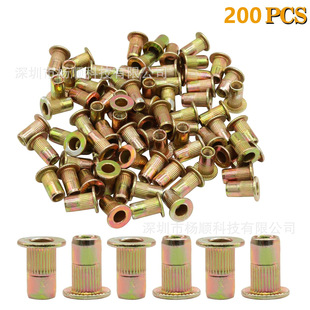 200pcs���b M3/M6 ̼䓲��\ƽ�^�Q�y���T��ĸ�ݼyǶ��ʽ�T���ĸ