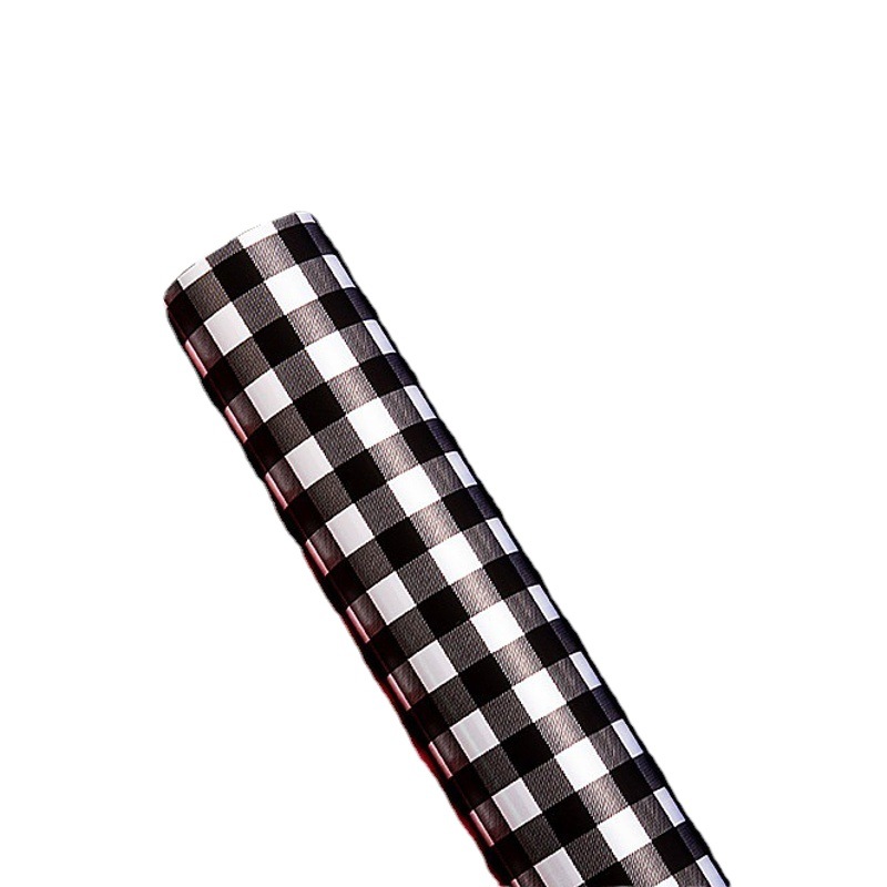 Papel de regalo de flores a prueba de agua Papel ouya retro fresco Plaid bouquet papel de embalaje floral verano Plaid papel de regalo