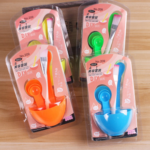 K-Style DIY Beauty Set, Facial Mask Bowl, Four-Piece Set, Eyebrow DIY Makeup Tools, Mask Bowl, Facial Mask Brush Set
