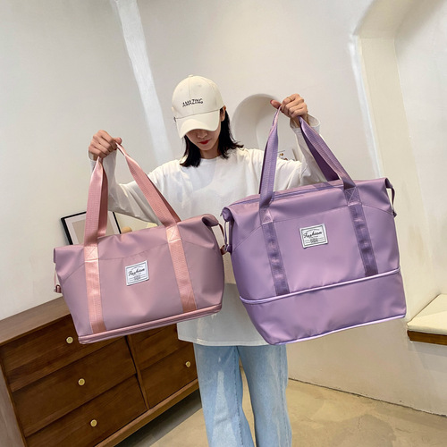 Large-capacity portable short-distance travel bag women's fashionable waterproof luggage bag men's business trip storage boarding bag