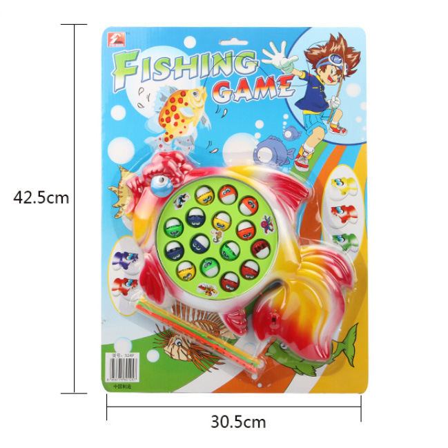Juguete transfronterizo peces de colores Placa de pesca giratoria feliz música eléctrica Placa de pesca rompecabezas Juego de pesca interactivo entre padres e hijos