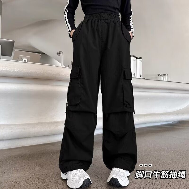 女童工装裤2025新款秋装大童洋气宽松休闲阔腿裤儿童时髦春秋裤子|undefined