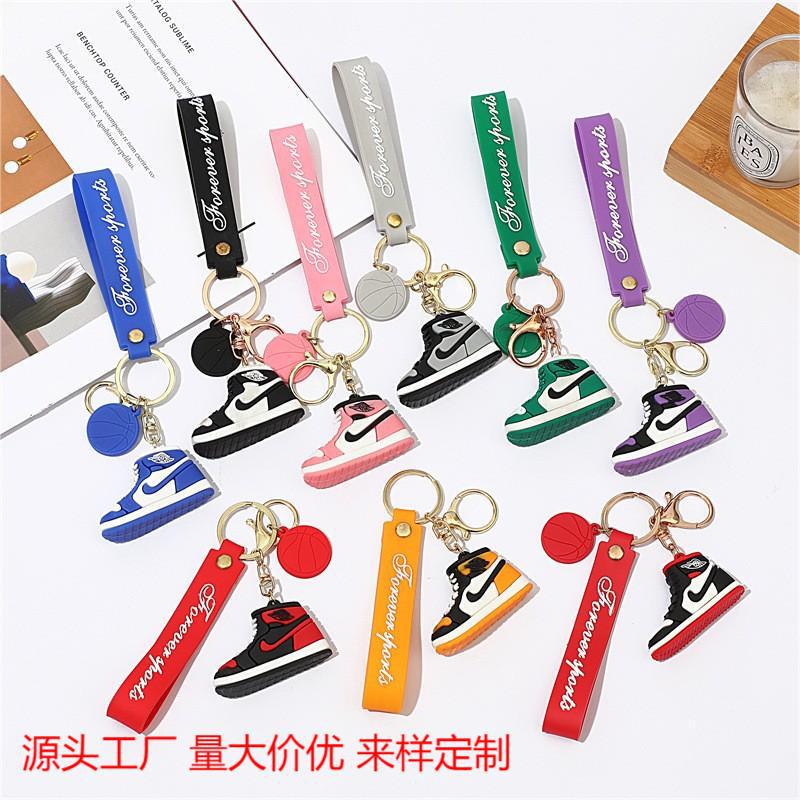 Cartoon Ag Shoe Keychain Jordan Doll Car Accessories Bag Couple Pendant Gift Silicone Exquisite