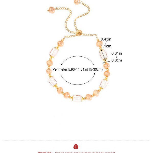 small design fashionable elegant purple crystal bracelet pearl