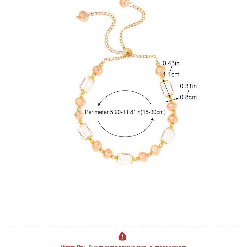 跨境欧美时尚优雅仿珍珠手链巴洛克紫色小众设计水晶手工串珠手饰|undefined