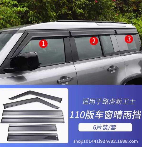 Suitable for 2020-2024 Land Rover Defender 110 Rain and Rain Defender 110 Windows visors