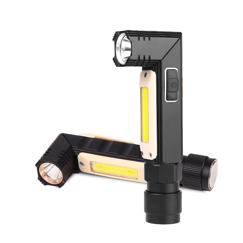 Neue XPG+COB Rot- und Weißlicht-Taschenlampe, 90° faltbar, USB-aufladbar, hohe Helligkeit, multifunktional, faltbar_voghion.com