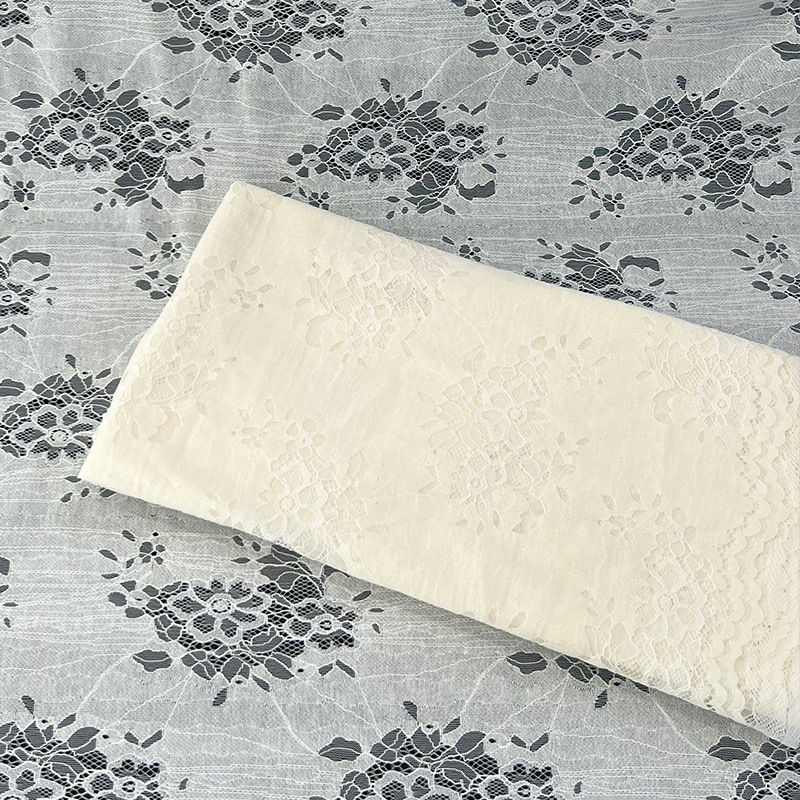Tela de encaje de algodón sin elasticidad Primavera/Verano 2026 para falda de encaje y falda de pastel, fabricante de faldas de encaje en stock