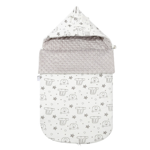 Baby Anti-Spasm Sleeping Bag Autumn/Winter Thicken Dual-Use Newborn Swaddle Blanket Baby Dou Dou Blanket Cross-Border