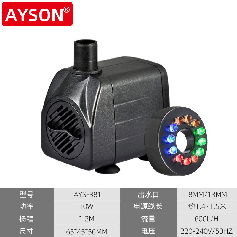 2.5W-60W LED Ceramic Sculpture Fountain Water Pump 9