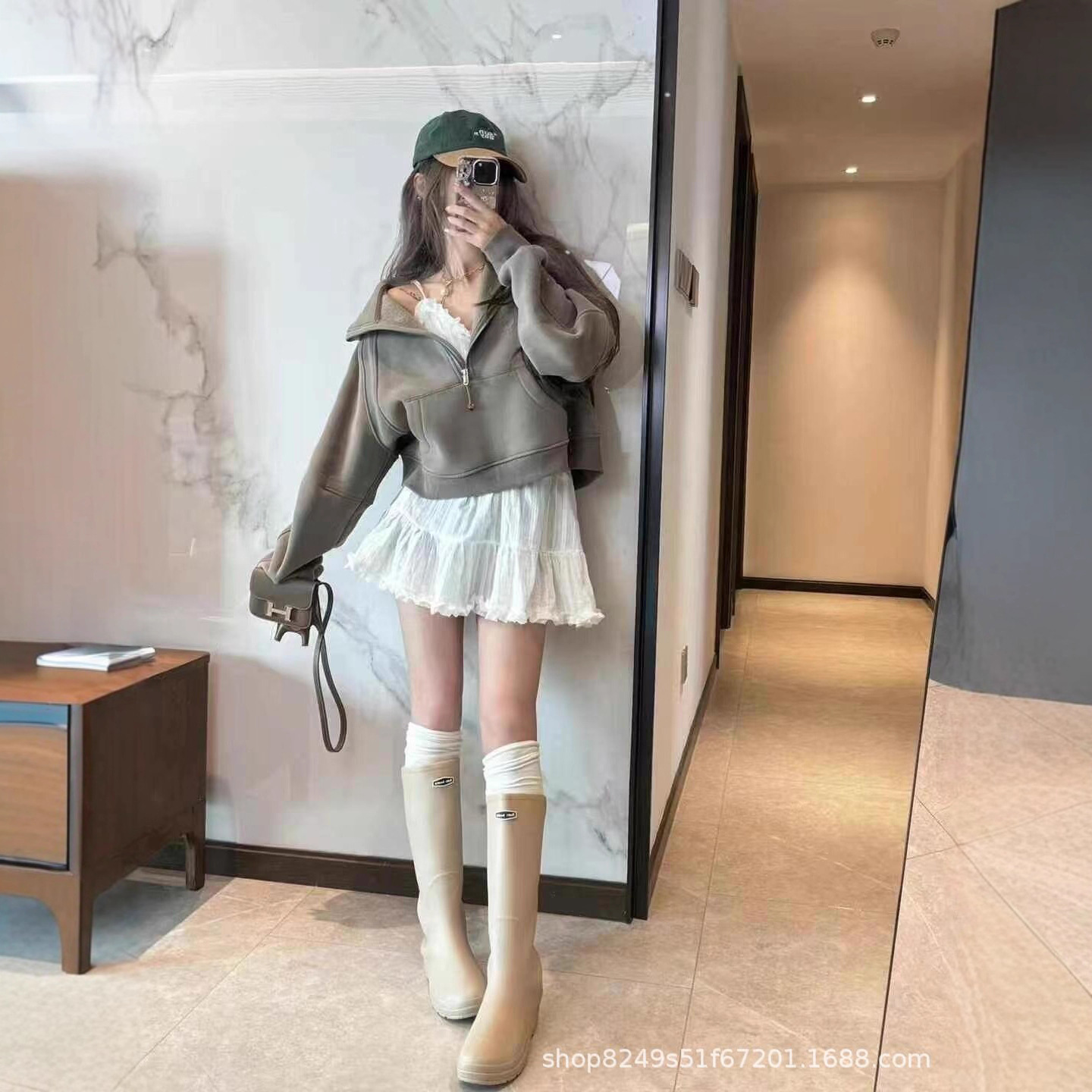 Lulu Same Style Scuba Women's Loose Half-Zip Hooded Stand-Up Collar Jacket Autumn and Winter Yoga Sports Casual Sweatshirt