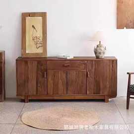 新中式老榆木餐边柜酒店民宿装饰柜多宝阁茶具收藏柜家居玄关柜