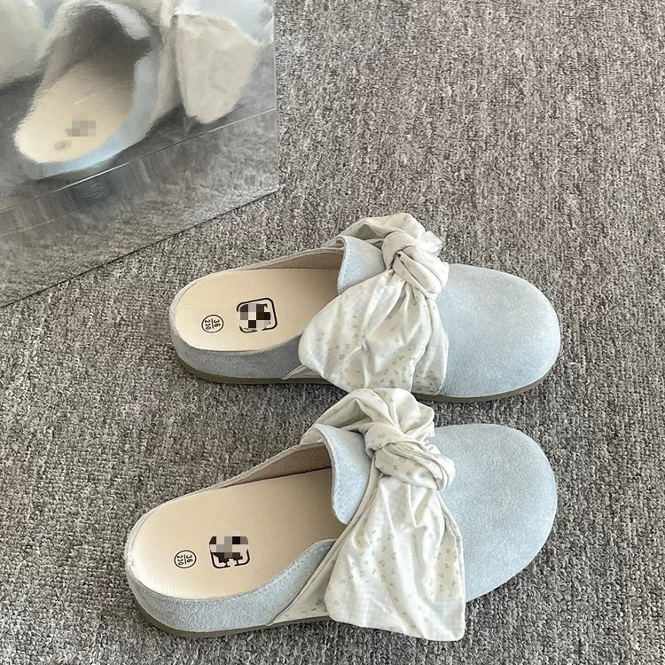 Zapatillas de cabeza de arco francés para mujeres con suela gruesa y transpirable Boerken medio zapatillas de verano 2026 zapatillas frías suaves