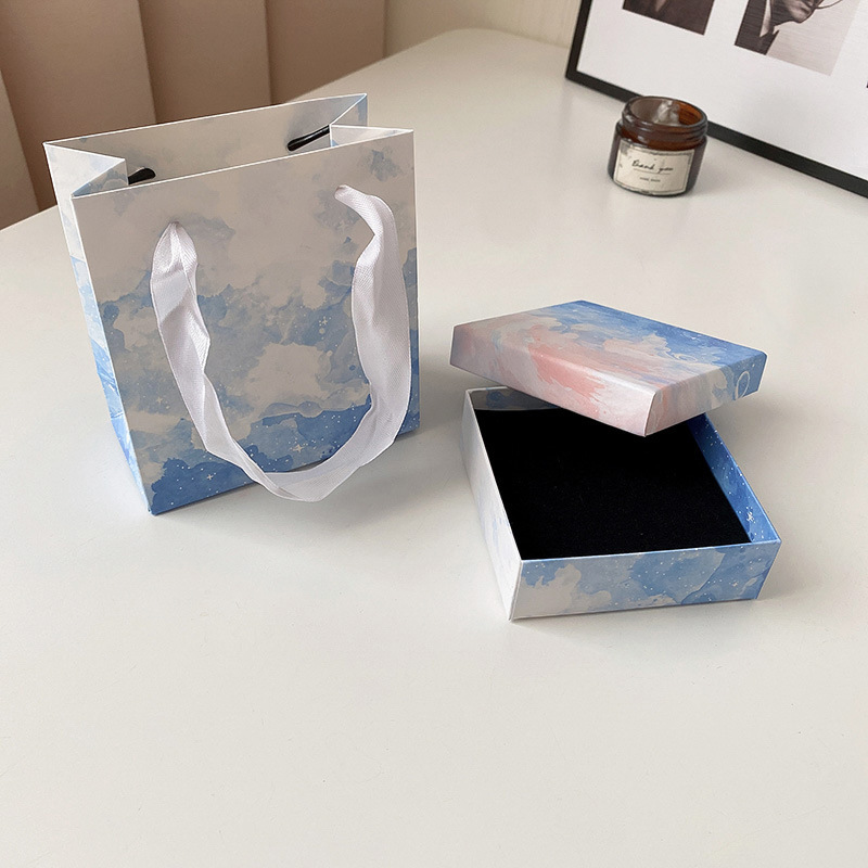 7*7cm 9*9cm caja de joyería de una pieza collar de entrega pulsera pendientes anillo de joyería caja de regalo