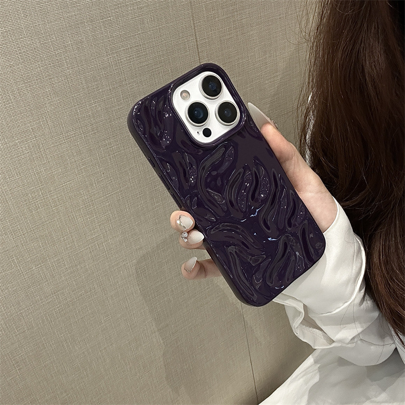 立体陨石纹适用iPhone16pro手机壳苹果15pro纯色14pro简约13pro|undefined