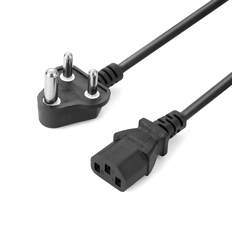 Pequeño cable de alimentación de cola de Sudáfrica pequeño cable de alimentación de Sudáfrica cable de alimentación de tres núcleos Cable de enchufe de cola