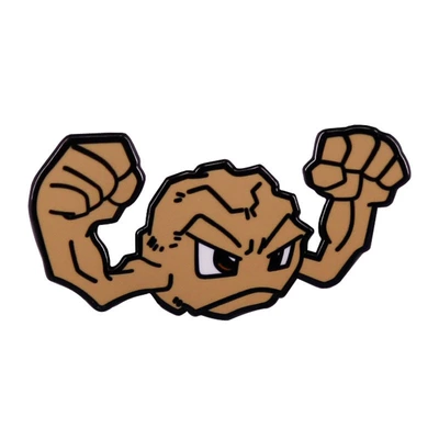 Angry Little Punch Stone Brooch Handheld Game Pokémon Inspired Badge (Yaxa sancaqları) - black-b14-01-a04e-44-2-5