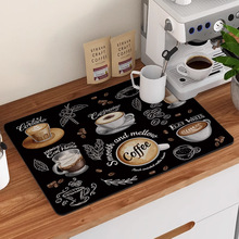 咖啡机吸水垫硅藻泥厨房台面沥水垫餐具碗盘垫速干隔热杯垫控水垫
