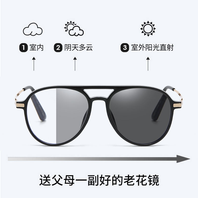感光変色老眼鏡男ヒキガエル防青光漸進多焦点遠近両用老眼鏡ズーム花鏡|undefined