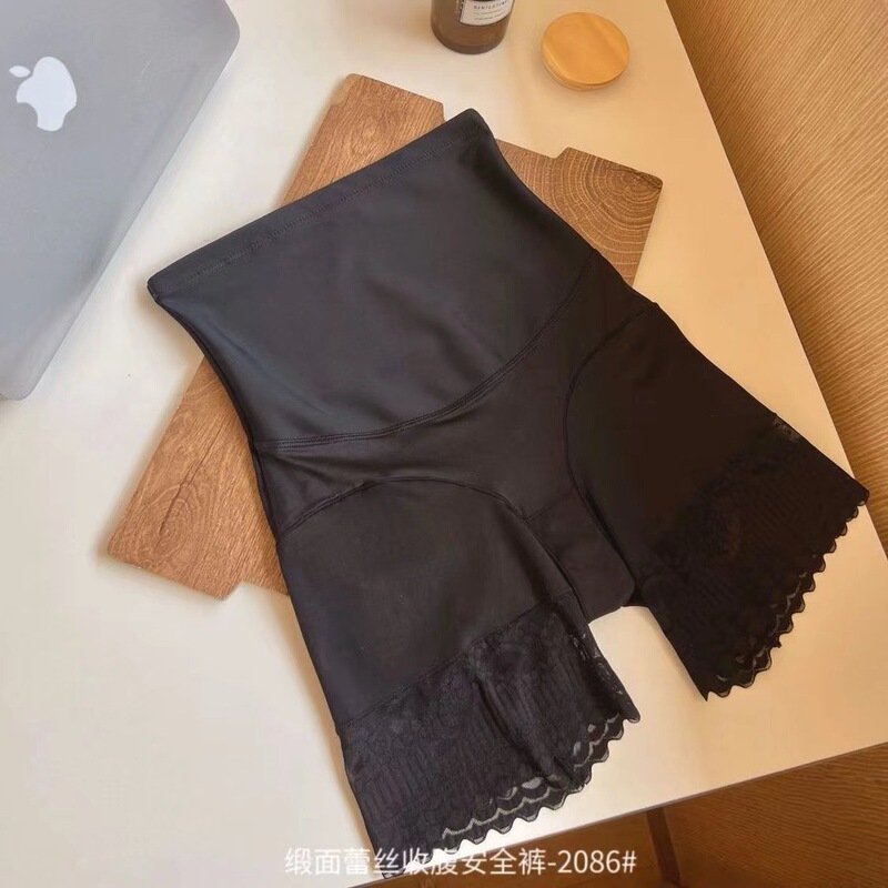 Popular women's high waist hip lifting light belly contracting plus size sexy lace antibacterial bottom crotch safety boxers women