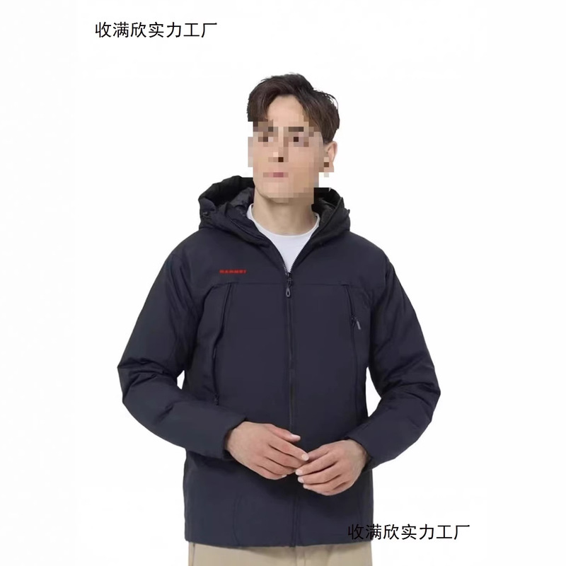 Mammoth Sports Outdoor Jacket Waterproof, Warm and Windproof Men's down Jacket Mamlionmutc Hooded Red and White Label