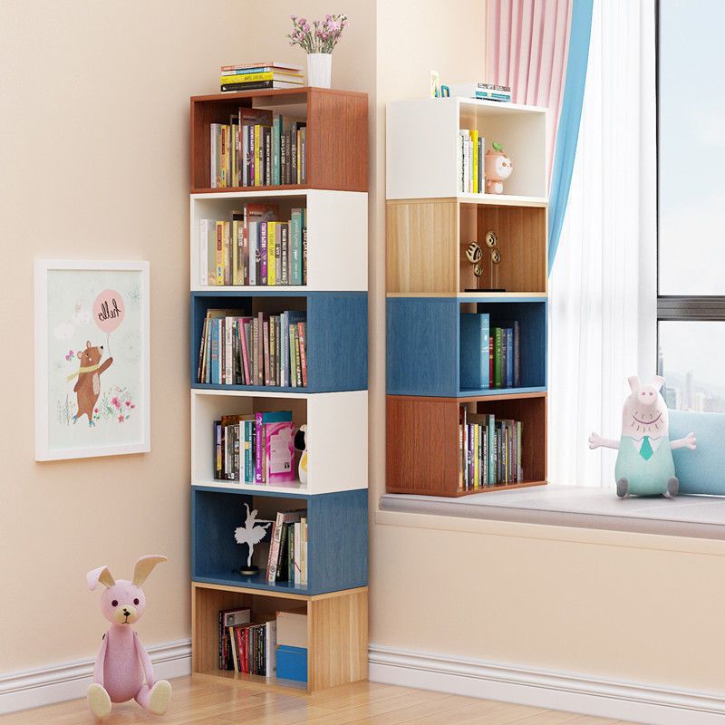 Simple Modern Floor-Standing Bookshelf Living Room Bedroom Home Student Combination Storage Rack Children's Simple Bookcase Space-Saving