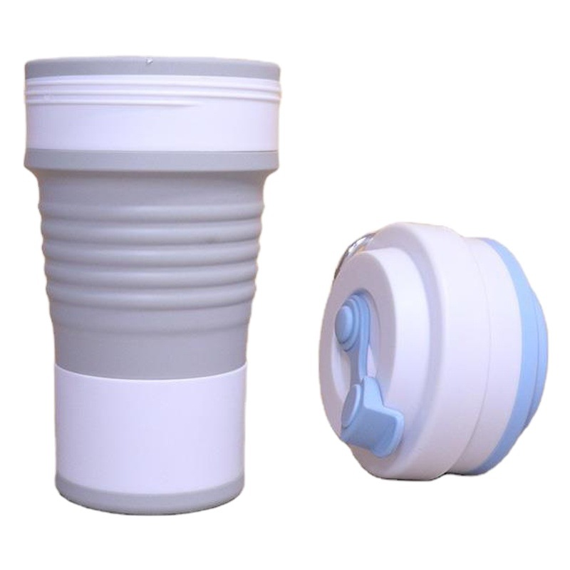 Vaso de agua de silicona de gran capacidad de 750 ml, vaso retráctil de grado alimenticio para café y té con leche, vaso de agua portátil creativo para exteriores, venta al por mayor