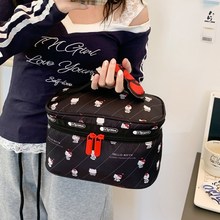 2025新款可爱印花手拎化妆箱女卡通大容量化妆包收纳包洗漱包便携