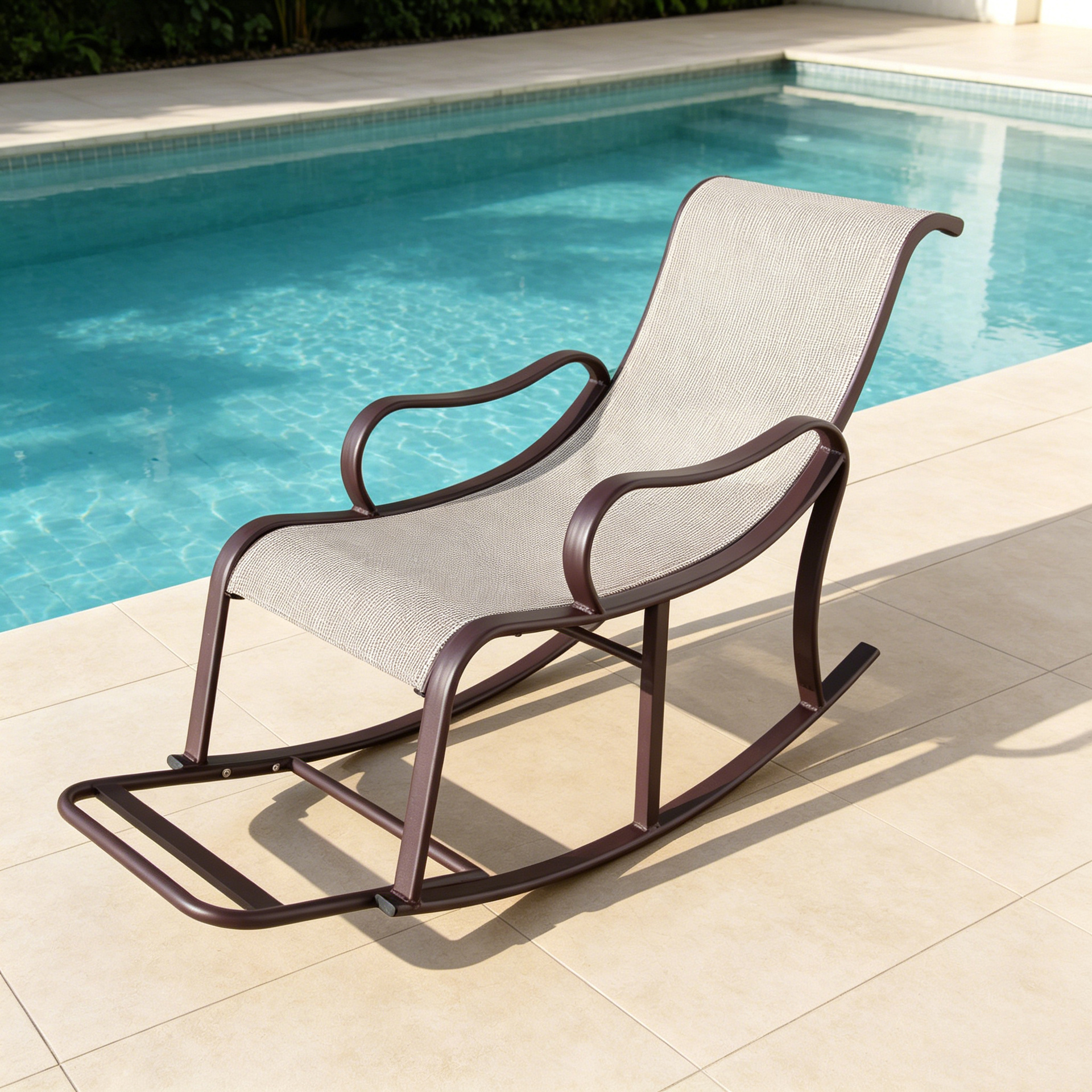 Silla al aire libre balcón patio impermeable aleación de aluminio villa de ocio al aire libre piscina cama de protección solar playa doméstica