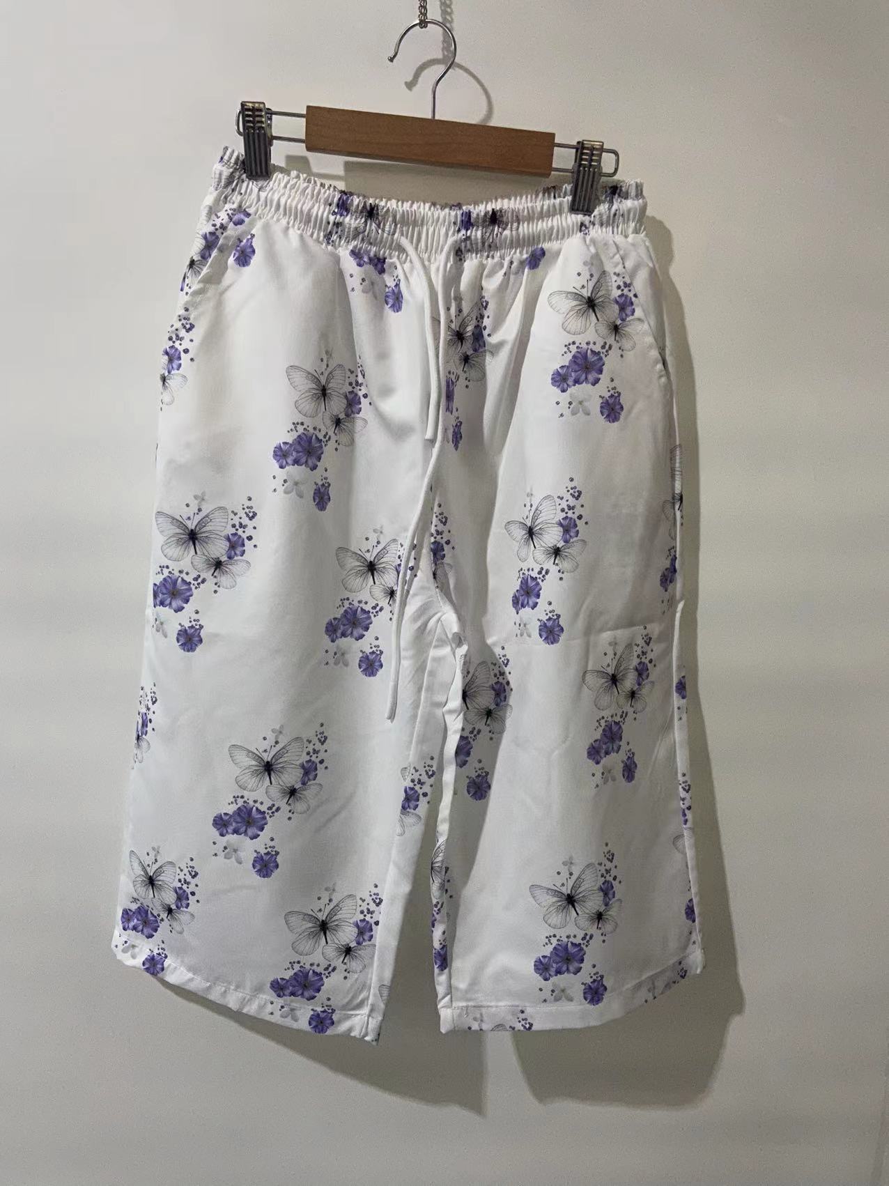 Women's Cotton Linen Casual Pants With Pockets Elastic Waist Five Point Khaki Style_ecoleips.com