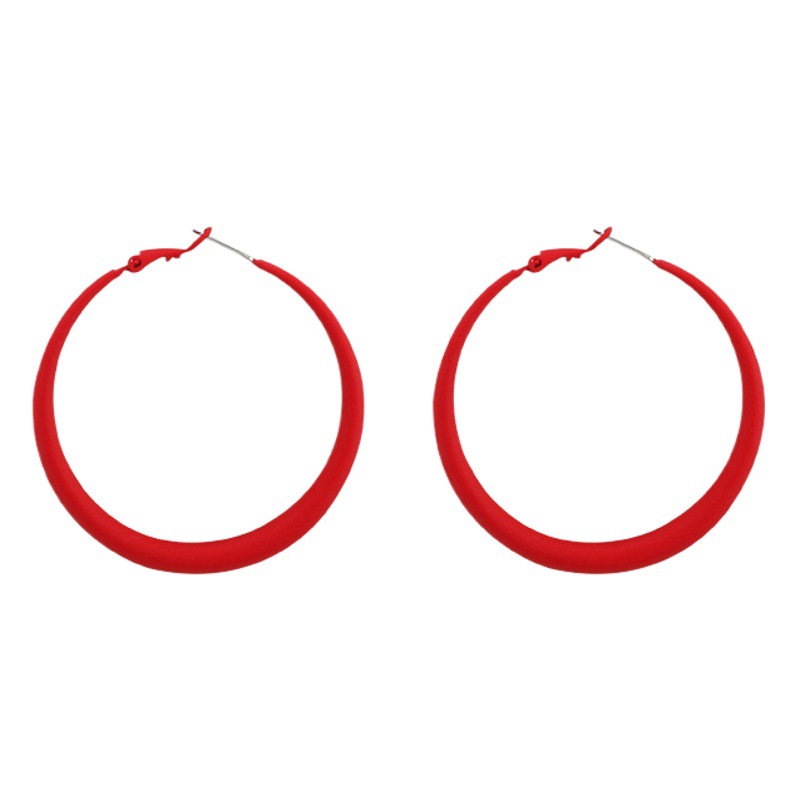 Pendientes de oreja roja Ankola de aguja de plata Pendientes de diseño de moda simple coreano Pendientes de temperamento de red al por mayor