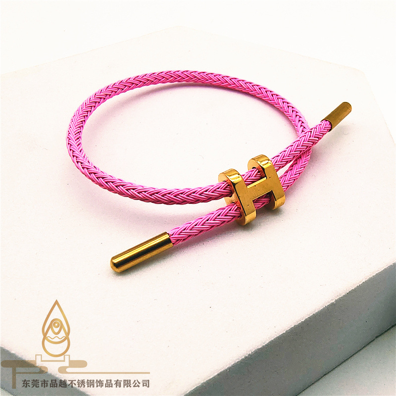 Fashion Letter Titanium Steel Handmade Bracelets 1 Piece