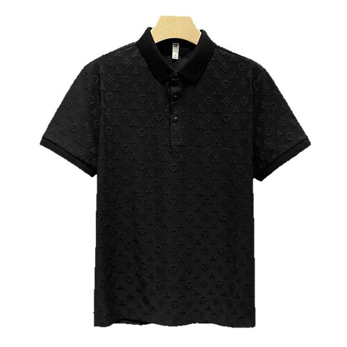 Fashionable light luxury summer jacquard casual short-sleeved POLO shirt men's new comfortable breathable youth lapel half-sleeved T-shirt