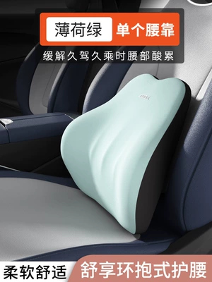 Waist support, lumbar cushion for long-term sitting, seat lumbar - srelaxing-lumbar-support-mint-green-single-pack