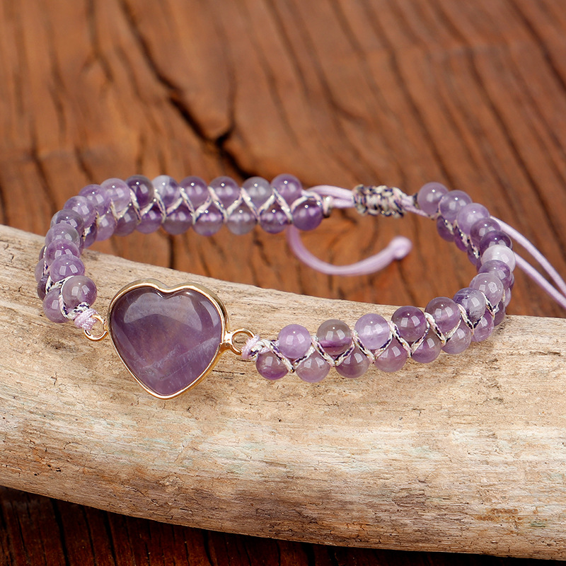 Fashion Heart Shape Stone Knitting Womenu0027S Bracelets