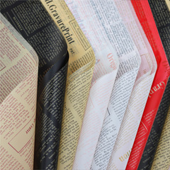 Cowhide retro English newspaper flower bouquet wrapping paper alphabet newspaper wrapping paper waterproof floral flower shop flower wrapping material