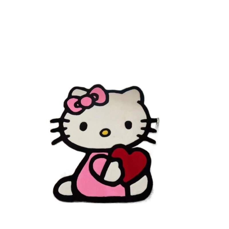 HELLOKITTY 플로어 매트 카펫 침실 침대 옆 거울 앞 장식 담요 수제 카펫 문 카펫 발 매트