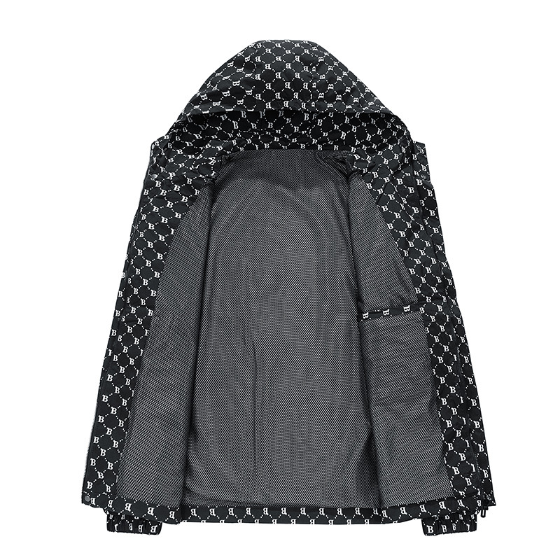 La letra B tendencia de moda casual chaqueta para hombres primavera y otoño 2023 suelta chaqueta con capuz para hombres guapo